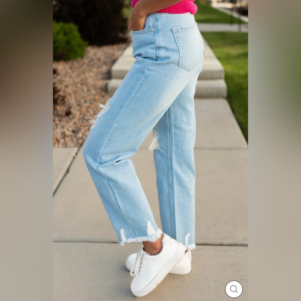Muselooks‎ High Rise Distressed Mom Jeans Size 9 - Picture 13 of 14